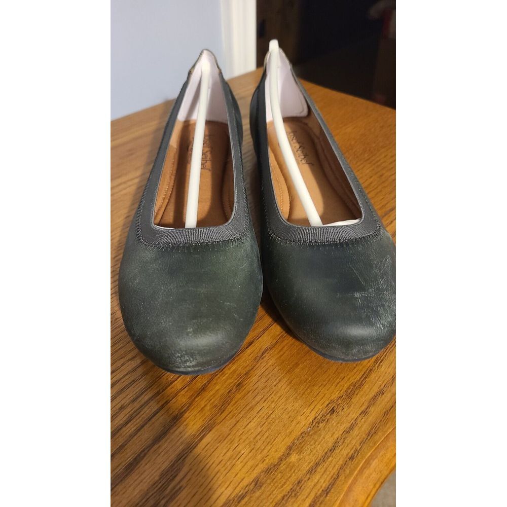 Josef‎ Seinel Pippa Leather Ballet Flats Loafers Green Womens Size 7.5 EU 38